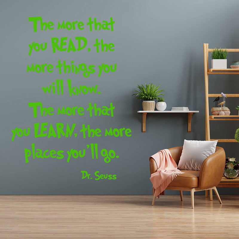 the more you read the wall sticker