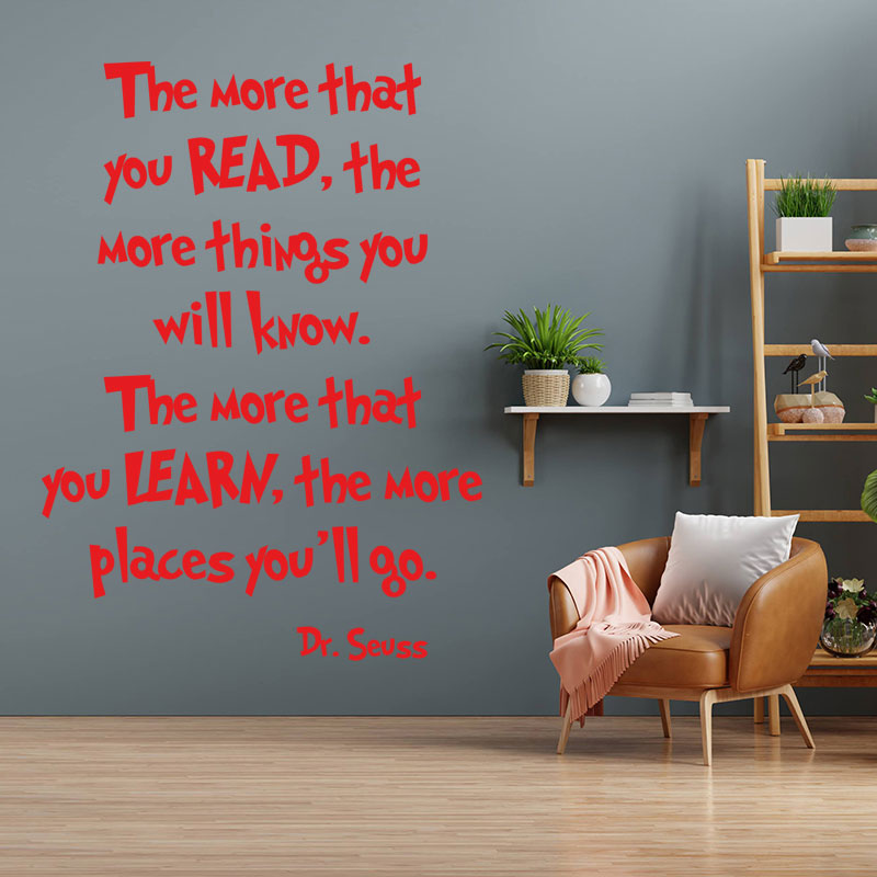 the more you read the wall sticker