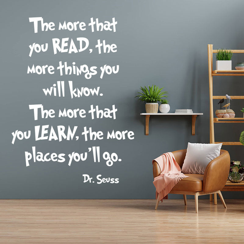 the more you read the wall sticker
