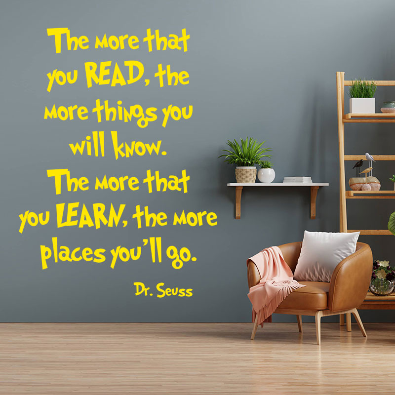 the more you read the wall sticker
