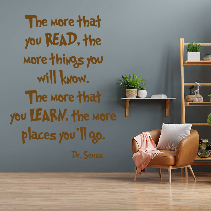 the more you read the wall sticker