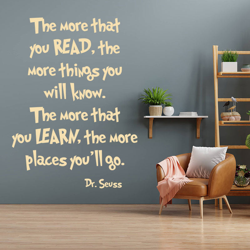 the more you read the wall sticker