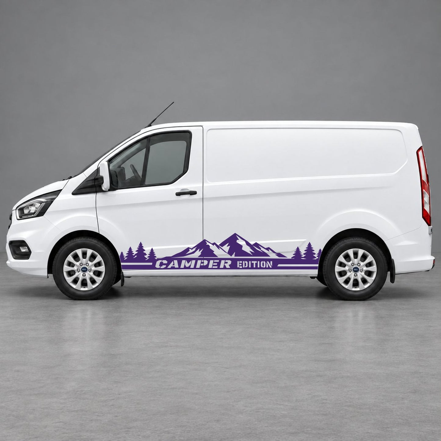 Ford Transit Custom Camper Edition Forest Side Stripes in Purple