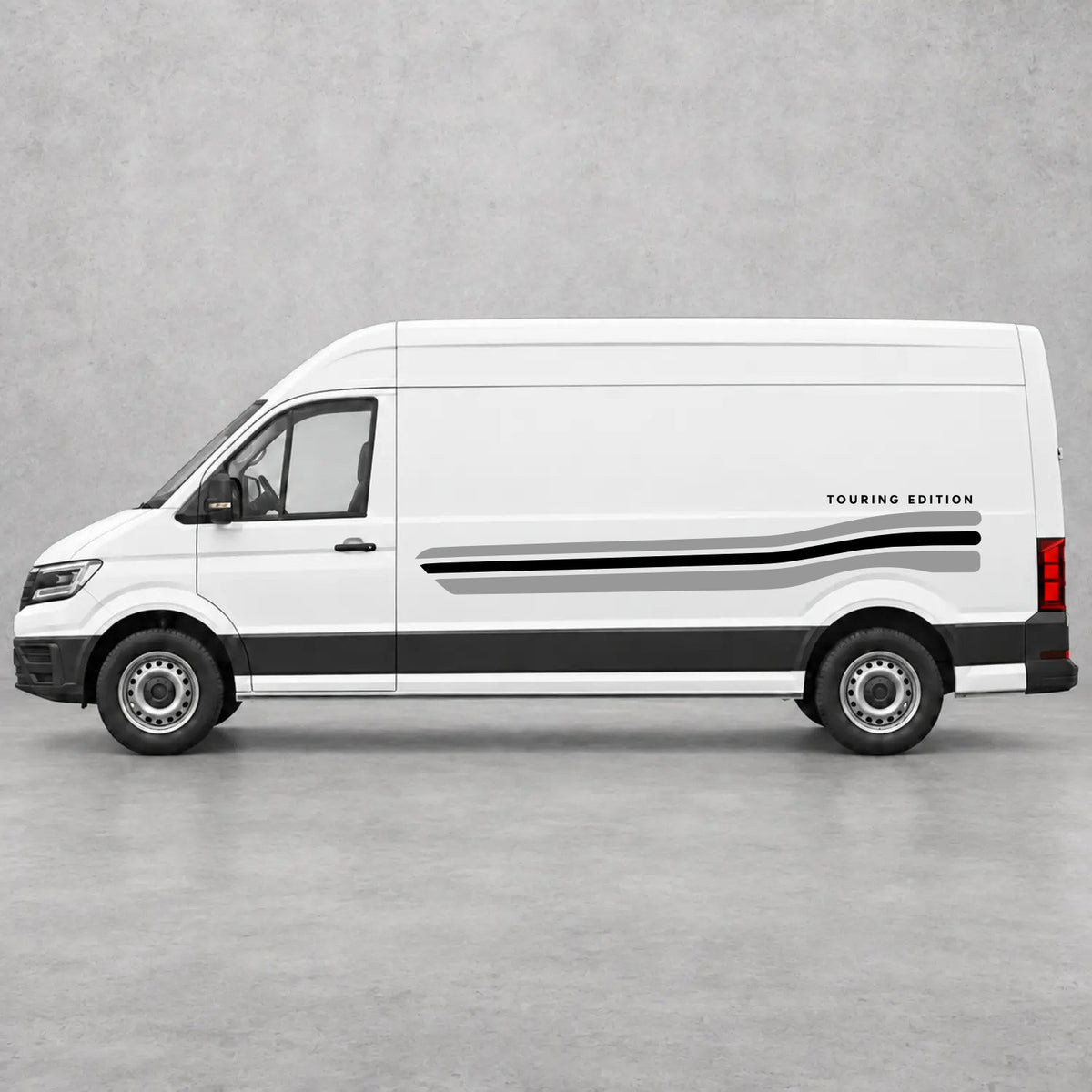 VW Crafter Touring Edition Side Stripes in Grey & Black