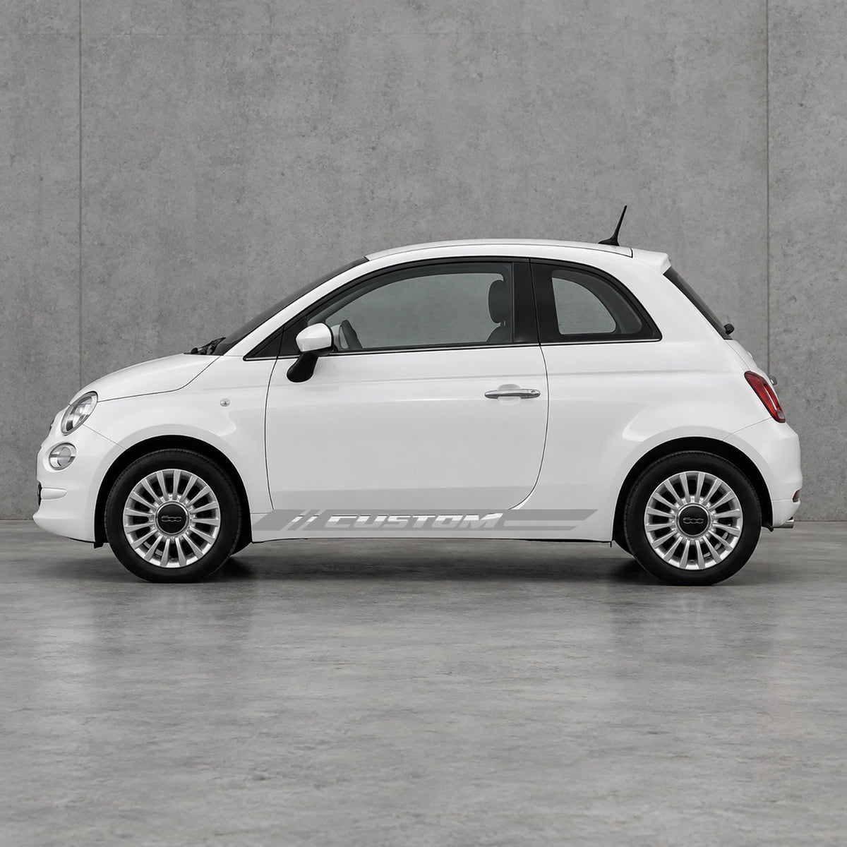 Fiat 500 Custom Lower Side Stripes Kit - Pair Supplied in Grey & Grey