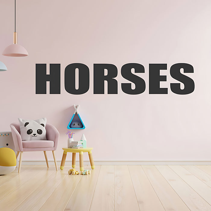 Horses Sticker - Motorhome or Trailer Decor with Elegant Graphics