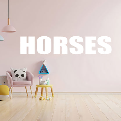 Horses Sticker - Motorhome or Trailer Decor with Elegant Graphics