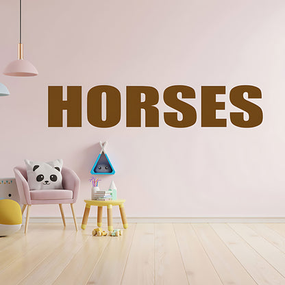 Horses Sticker - Motorhome or Trailer Decor with Elegant Graphics