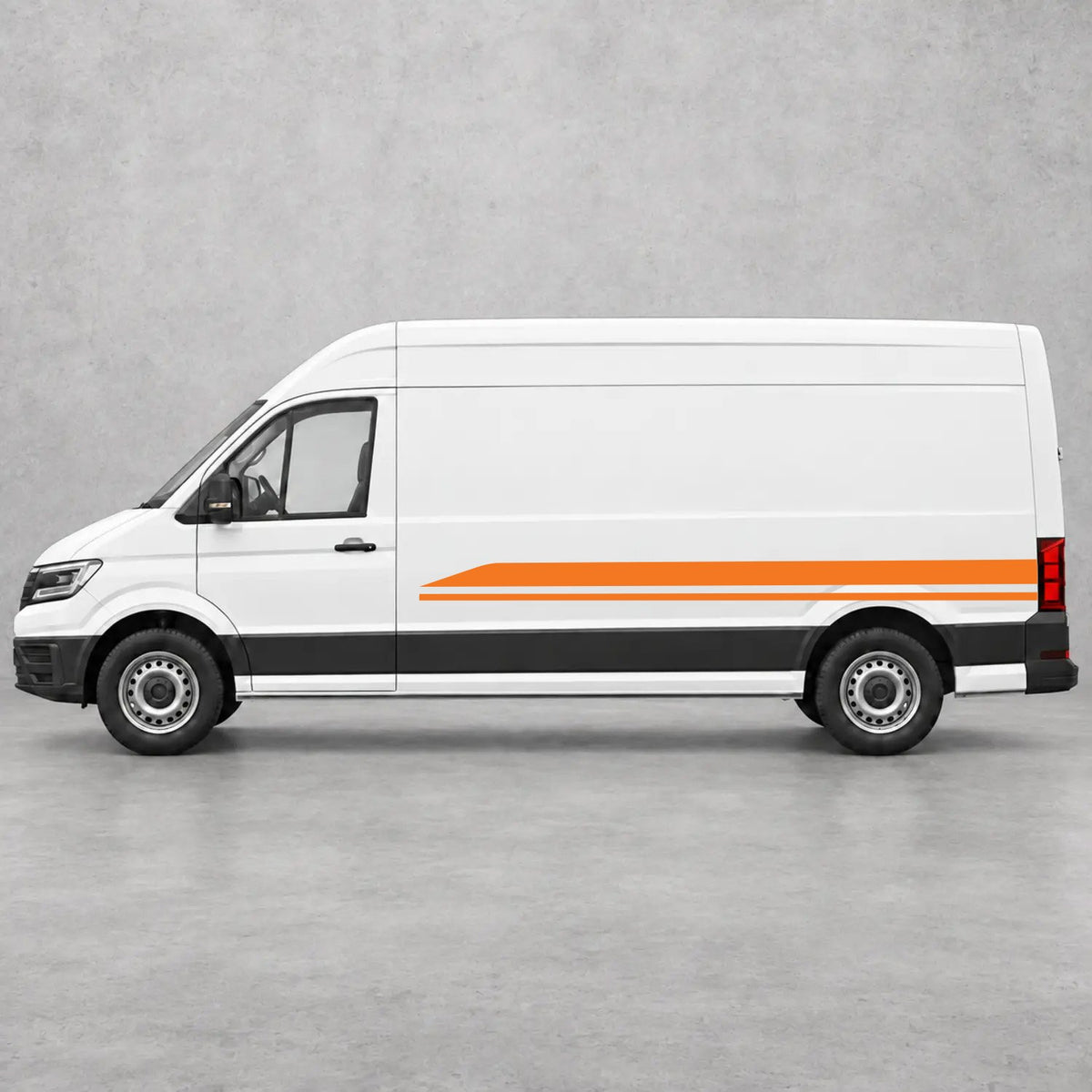 VW Crafter Minimal Twin Lower Side Stripes in Orange