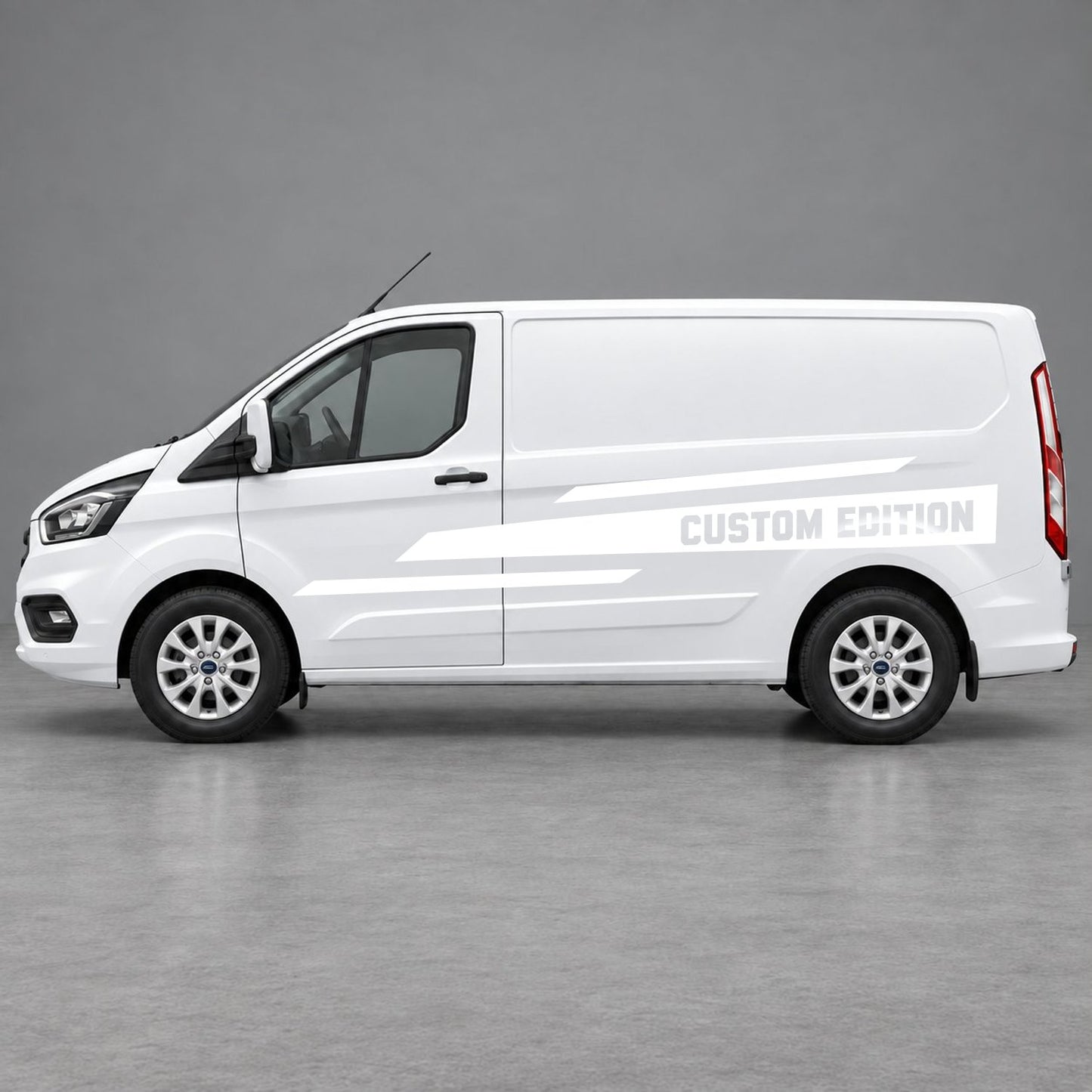 Ford Transit Custom Custom Edition Speed Side Stripes in White