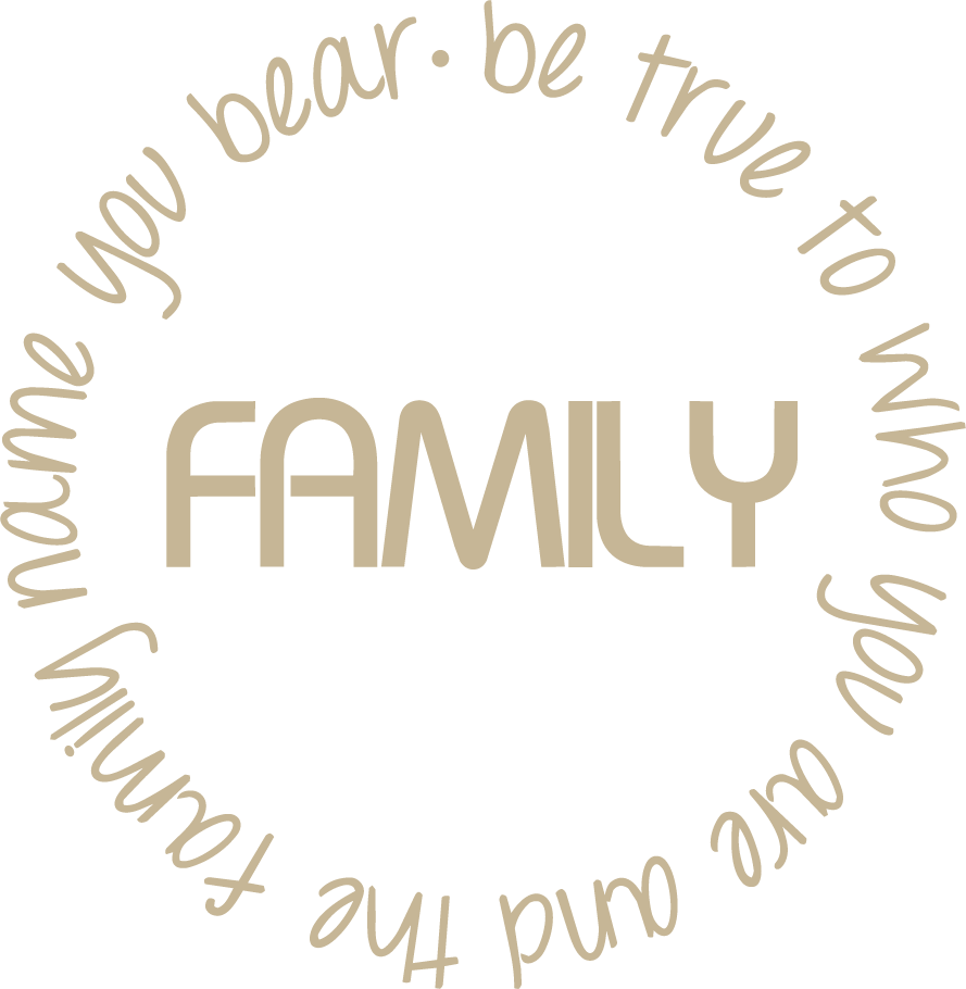 Family Circle Quote Wall Sticker — Be True to Who You Are