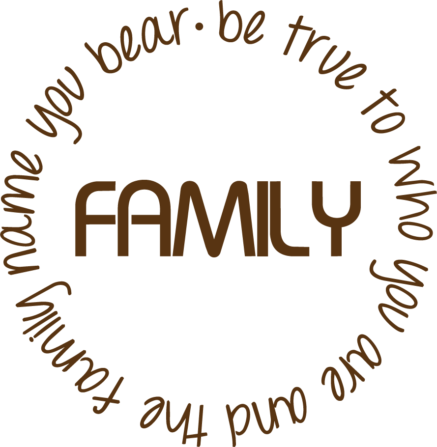 Family Circle Quote Wall Sticker — Be True to Who You Are