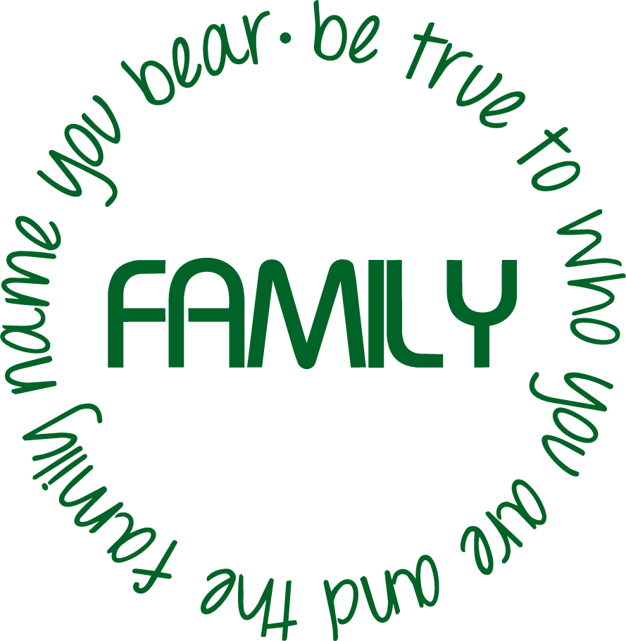 Family Circle Quote Wall Sticker — Be True to Who You Are