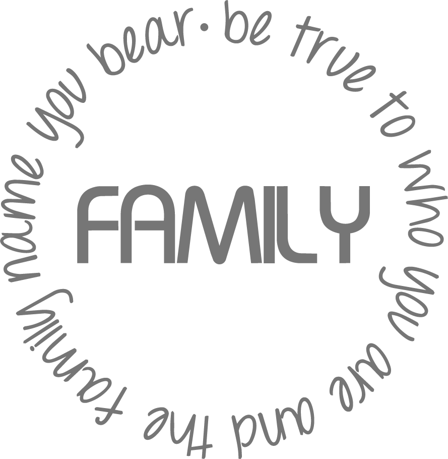 Family Circle Quote Wall Sticker — Be True to Who You Are