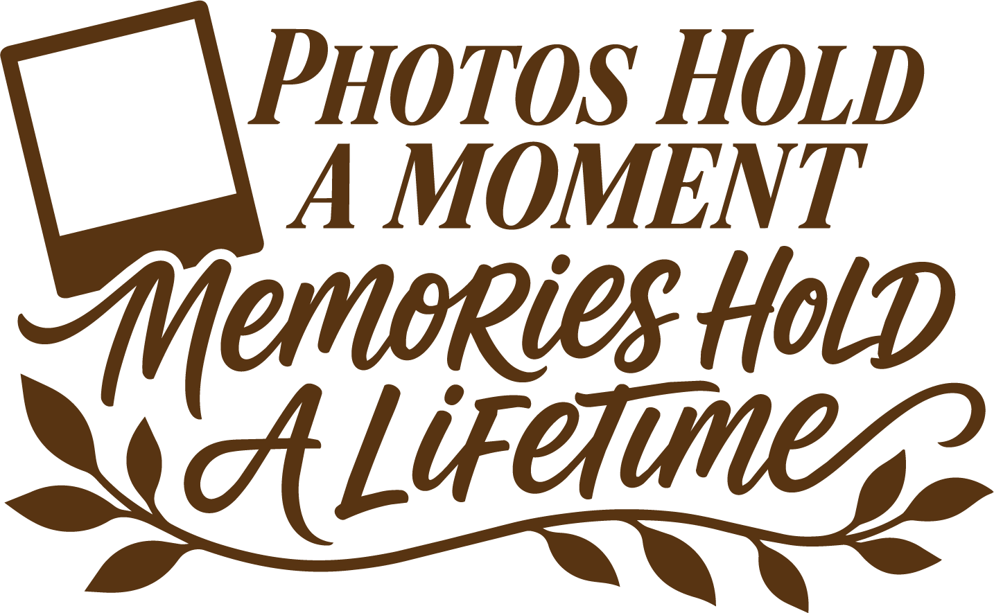 Photos Hold a Moment, Memories Hold a Lifetime — Family Wall Sticker