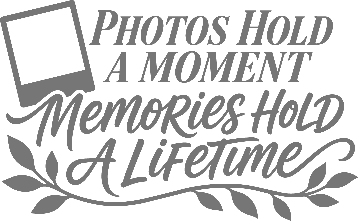 Photos Hold a Moment, Memories Hold a Lifetime — Family Wall Sticker