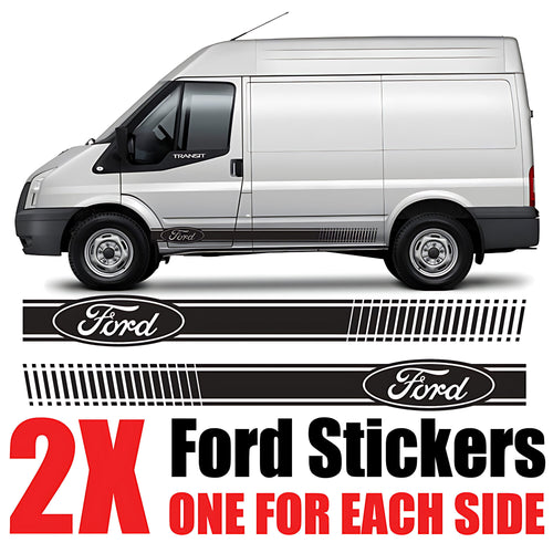 Ford Transit Speed Line Pinstripe Side Decal ‚Äì Ford Badge Van Graphics