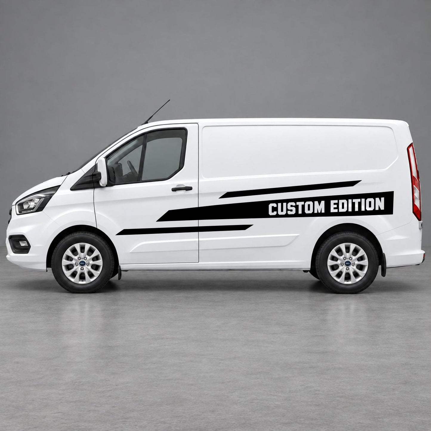 Ford Transit Custom Custom Edition Speed Side Stripes in Black