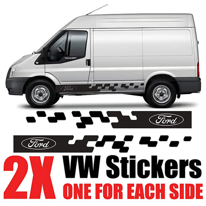 Ford Transit Scattered Chequer Stripe with Ford Badge
