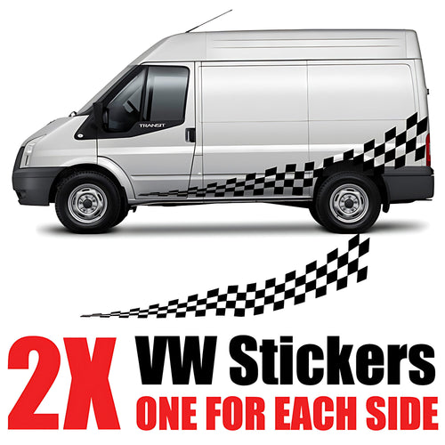 Ford Transit Racing Side Decal Stickers and Decals