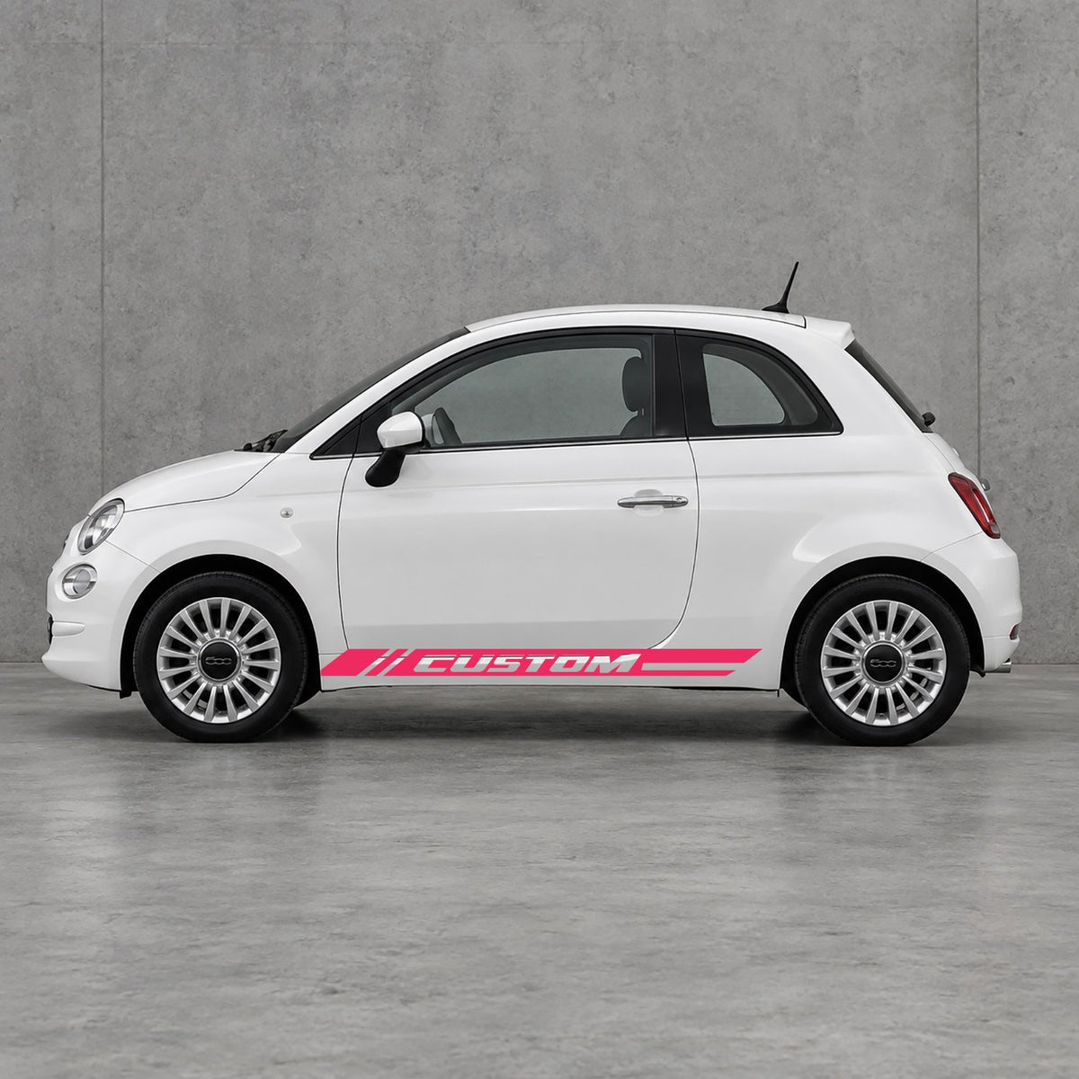 Fiat 500 Custom Lower Side Stripes Kit - Pair Supplied in Pink & Pink