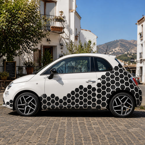Fiat 500 Hexagon Fill Side Graphic