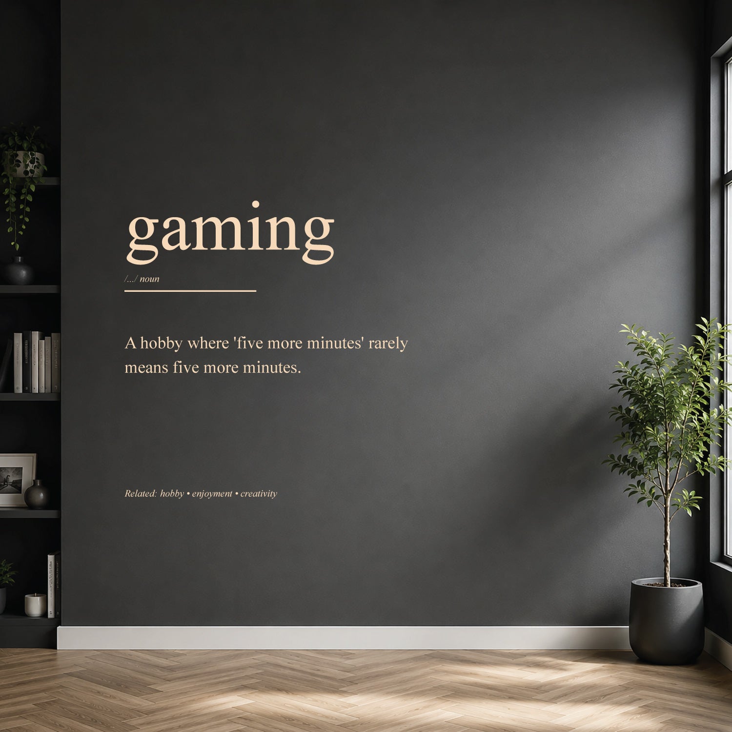 gaming dictionary definition wall sticker