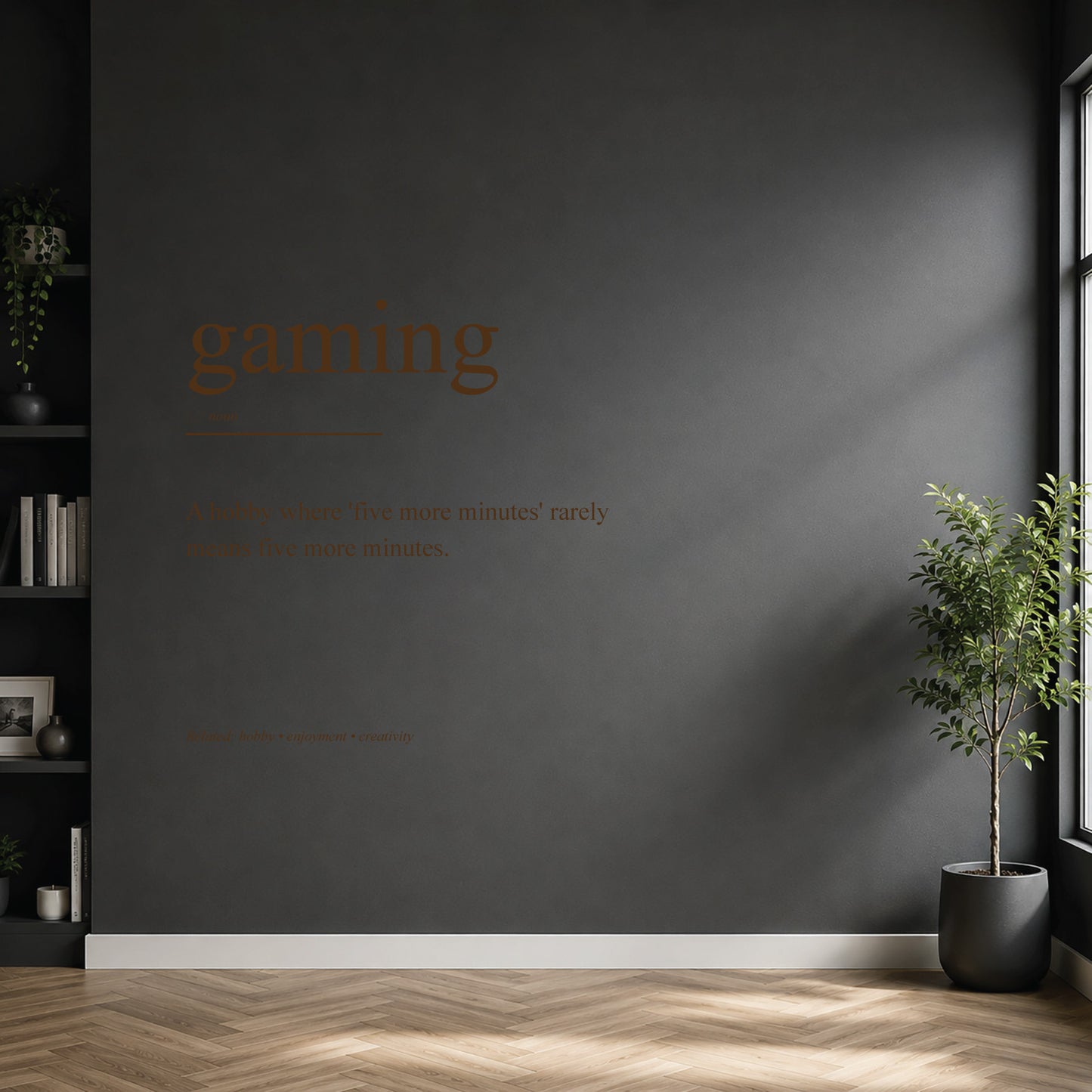 gaming dictionary definition wall sticker
