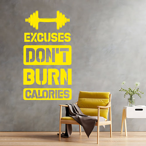 Gym Motivational Wall Sticker - Workout Vinyl Decal