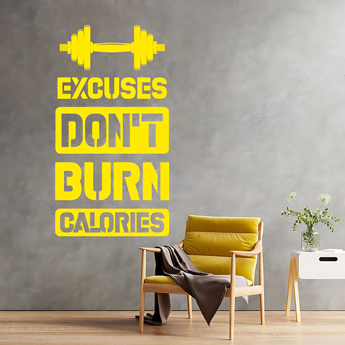 Gym Motivational Wall Sticker - Workout Vinyl Decal