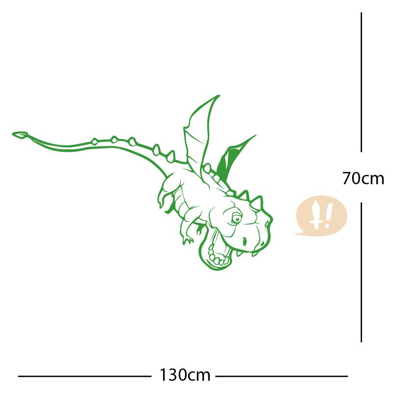flying dragon decal wall sticker