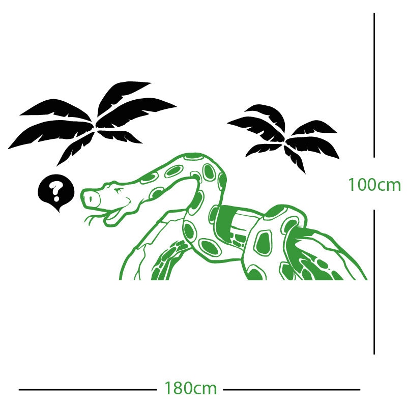jungle snake wall sticker