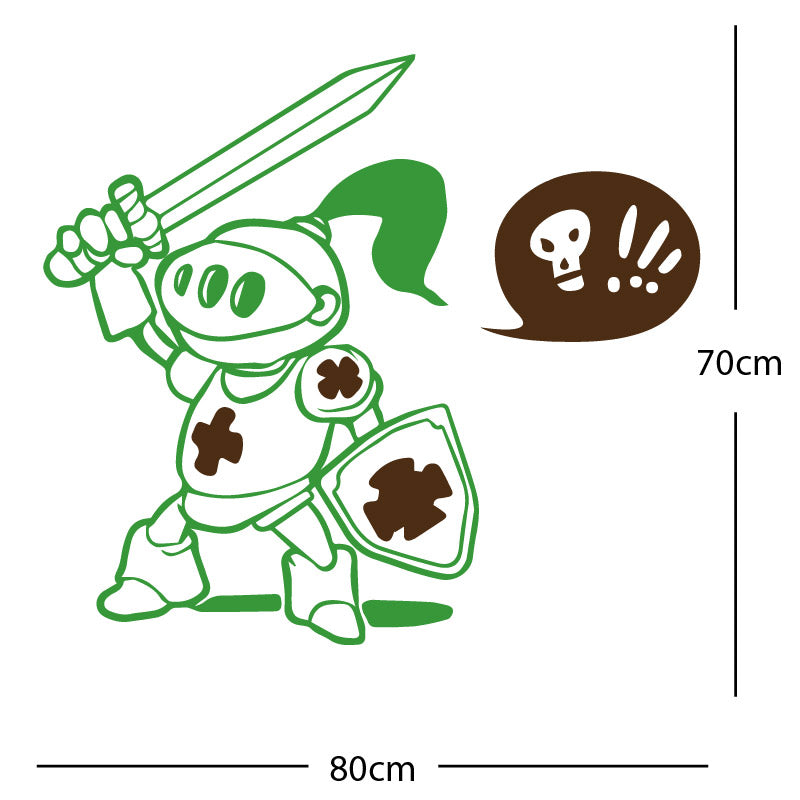 brave knight wall sticker