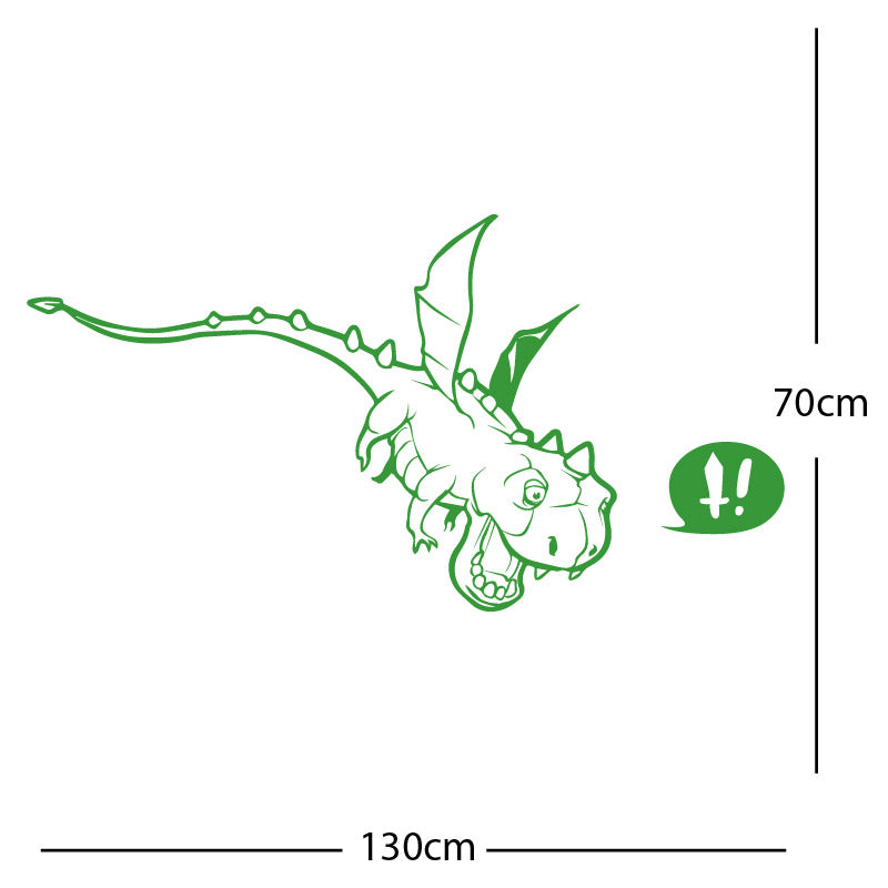 flying dragon decal wall sticker