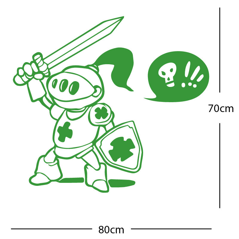 brave knight wall sticker