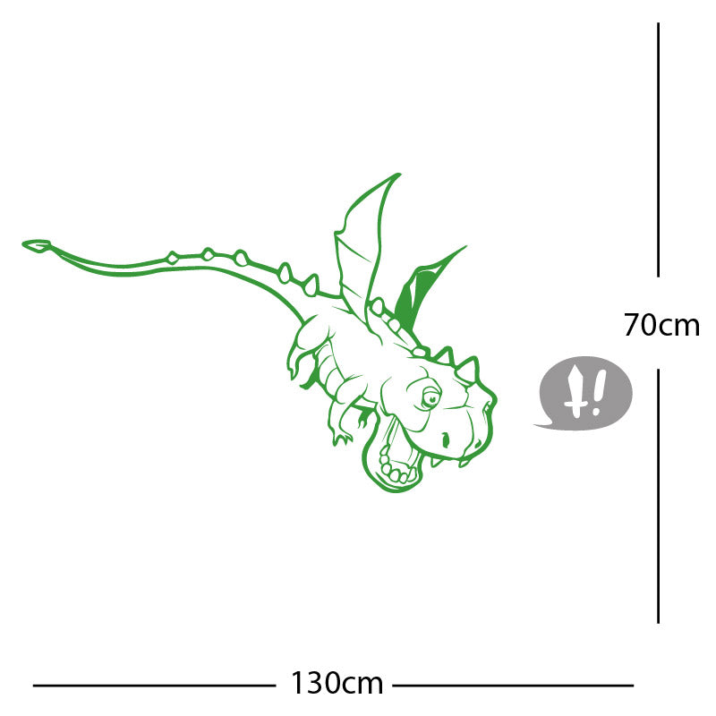flying dragon decal wall sticker
