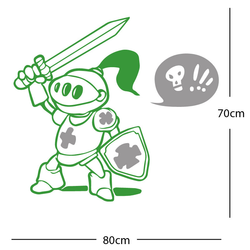 brave knight wall sticker
