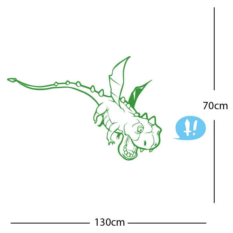 flying dragon decal wall sticker