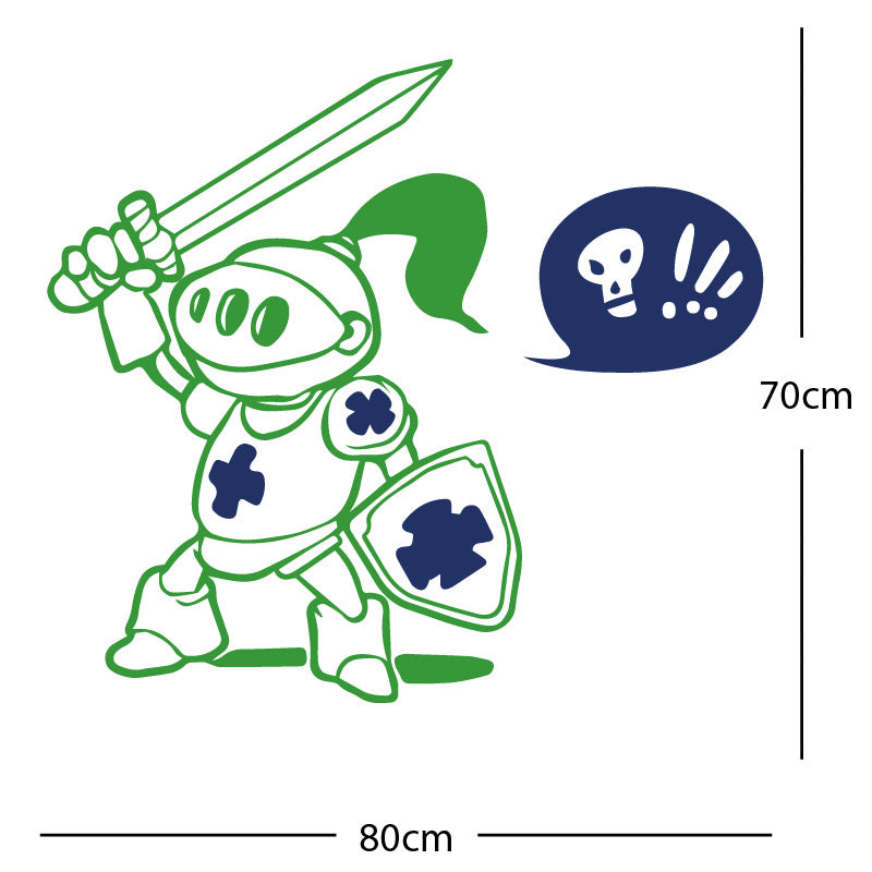 brave knight wall sticker