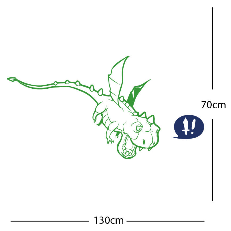 flying dragon decal wall sticker