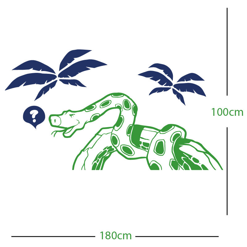 jungle snake wall sticker