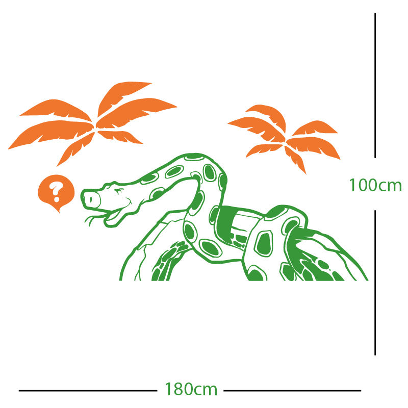jungle snake wall sticker