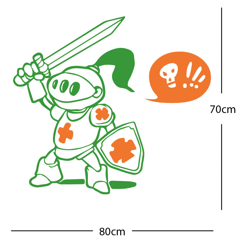 brave knight wall sticker