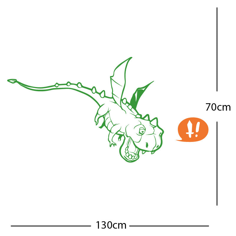 flying dragon decal wall sticker