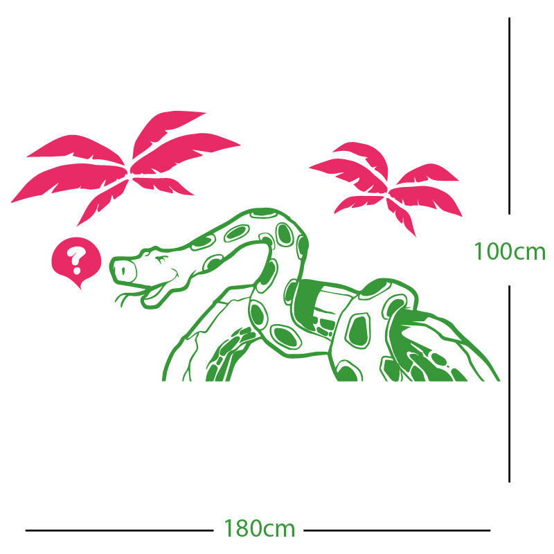 jungle snake wall sticker