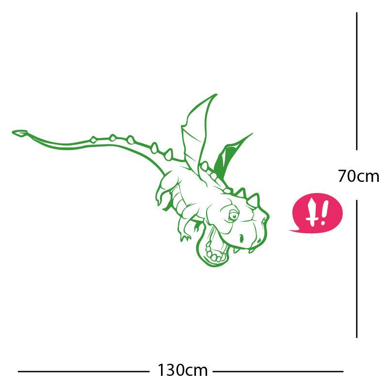 flying dragon decal wall sticker