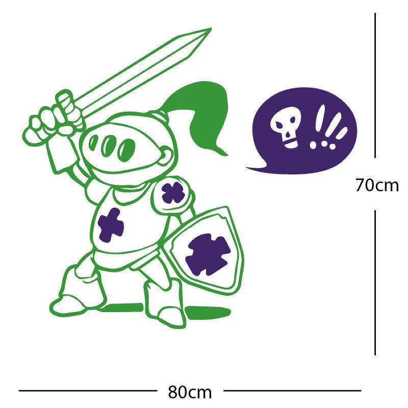 brave knight wall sticker