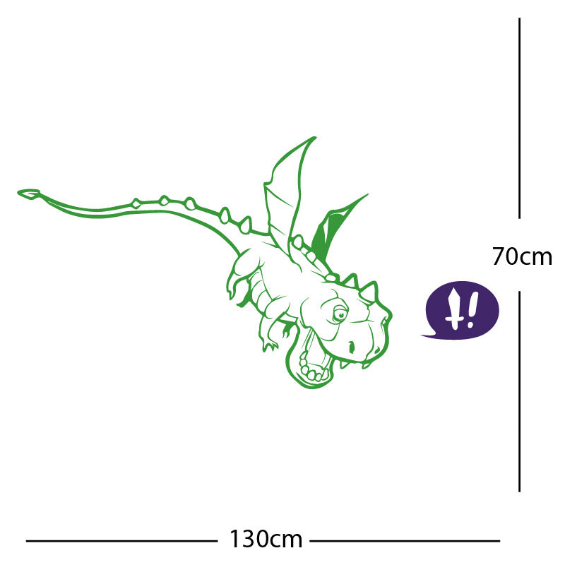 flying dragon decal wall sticker
