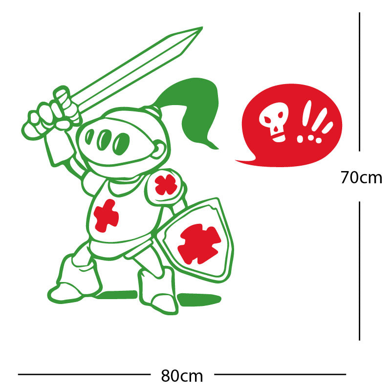 brave knight wall sticker