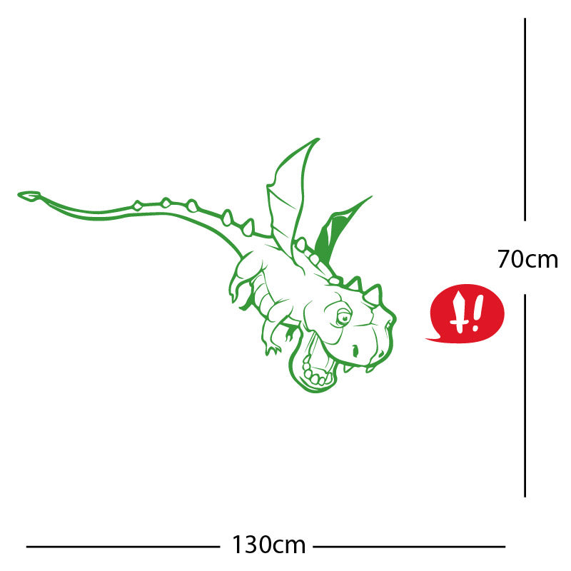 flying dragon decal wall sticker